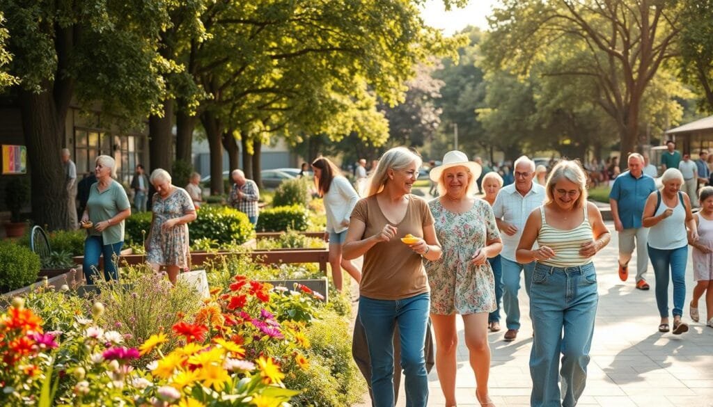 natuurlijk bewegen en sociale verbindingen in Blue Zones